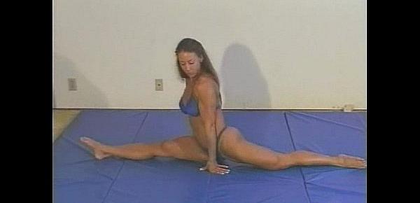  Mixed Wrestling with Fitness Model Charlene Rink part 1